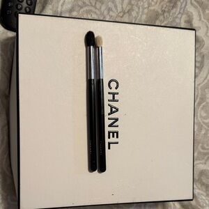 CHANEL Black and Silver Makeup Brushes